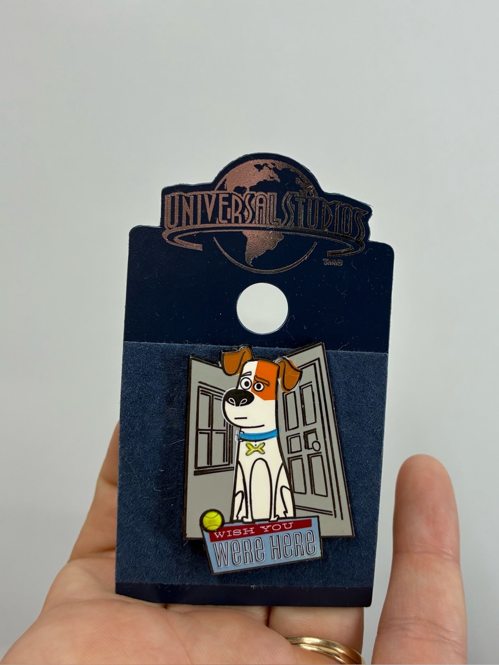 Universal Studios Pets Max Wish You Were Here Enamel Pin New On Card